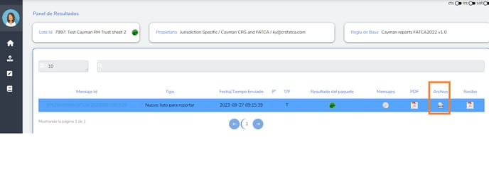 Panel de Resultados FATCA 1